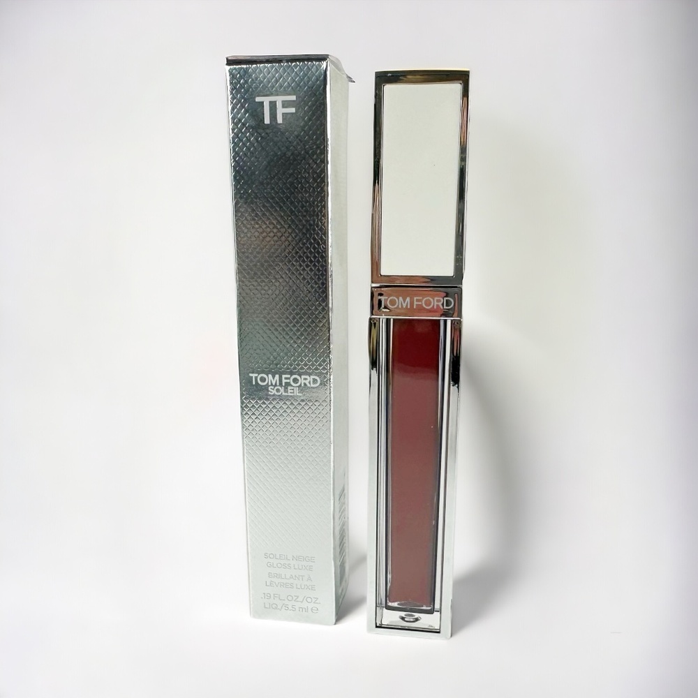 Tom Ford Soleil Neige Luxe Lip Gloss "08 Inhibition" Warm Tawny NEW Full Size
